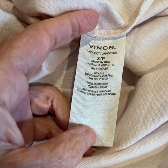 Vince Men's Light Pink Cotton Polo Collared 3 Button Short Sleeve Size Small - Picture 9 of 11